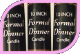 formal dinner candle - label